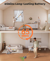 SMOTURE 600W Cordless Vacuum Cleaner, 50KPA Suction, 65Min Runtime, Touch Screen & Wall Mount, Anti-Tangle Design – VAC04